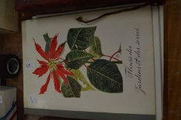 A botanical plate book in French.