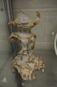 A Herend porcelain candelabra base.