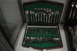 A six place kings pattern canteen of cutlery.