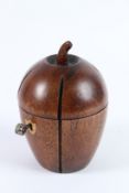 A PEAR TEA CADDY.