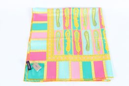 A LIBERTY SILK SCARF No. 06721101D. 80cms x 90cms.