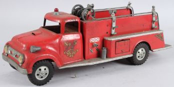 A TONKA RED FIRE TRUCK. No. 5. 43cms long