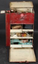 A VINTAGE ST JOHN'S FACTORY FIRST AID KIT. 41cms high x 30cms wide.