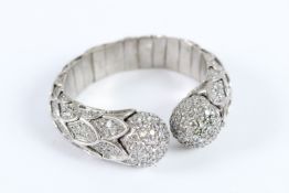 A FLEXIBLE DIAMANTE BRACELET.