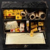 A PARAGON BLACK METAL FIRST AID KIT. 36cms high x 24cms long.