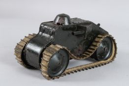 A TRI-ANG TIGER TANK. 24cms long