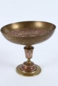 A BRONZE CIRCULAR COMPORT. 18cms diameter.