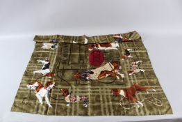 A BURBERRY DOGS SILK SCARF.