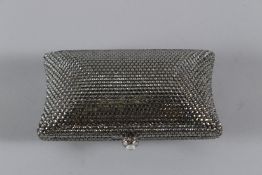 A VINTAGE CLEO & PATEK OF MIAMI DIAMANTE EVENING BAG. 15cms long, with dust bag.