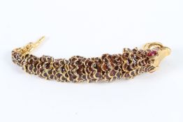 KENNETH LANE, A VINTAGE CROCODILE BRACELET.