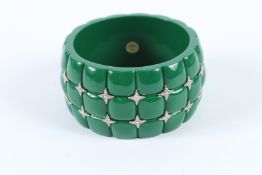 A BRACELET set with silver stones. Stamped MRN925. 8cms.