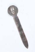 A VINTAGE CHRISTOFLE IBRU LETTER OPENER. 21cms long.