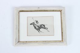 A SMALL POLO PICTURE. 8cms x 11cms.