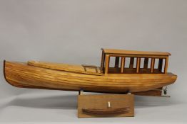 A SCALE MODEL OF AN EDWARDIAN STEAM LAUNCH, along with preconception 3D model as a plan for a full-