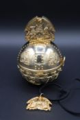 A GOOD SILVER GILT ORB in a box with pendant. No. 0980.