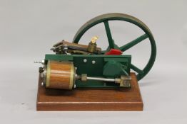A MODEL OF A LARGE MILL ENGINE WITH A BOILER FEED PUMP. 36cms x 43cms.