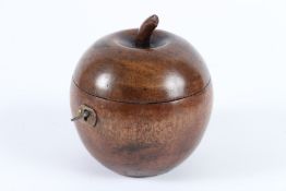 AN APPLE TEA CADDY.