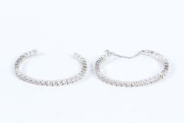 TWO DIAMANTE BRACELETS.