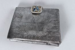 A GUCCI SILVERED BAG. 16cms long.
