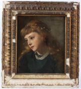 ANNA PULVERMACHER (act.c.1880-1887) Portrait of a girl oil on canvas signed and dated 1882 34.5 x