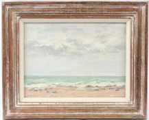 VERNON SOUTHWARD (1913-1981) Seascape with distant boats oil on canvas signed and dated '76 29 x