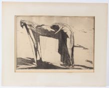 ERNEST ROSENTHAL 'Entierro' etching and aquatint signed in pencil and dated 1962 inscribed and