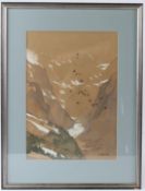 KARL FELKEL (1896-1980) Alpine landscape watercolour, signed 38 x 27cm