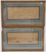 RICHARD PARKES BONINGTON (1802-1828) River views with boats pair of pencil and wash studies