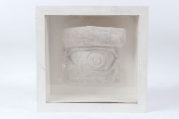 SIR EDUARDO PAOLOZZI (1924-2005) Eye plaster relief in glazed case overall 33 x 34cm