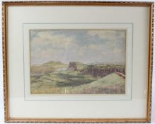 ALEX J MAVROGORDATO (1869-1947) 'Hadrians Wall' watercolour, 24 x 36cm