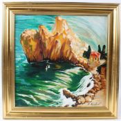 NIKOLAI KORELOV 'Chekov's House' oil on canvas signed 44 x 44cm