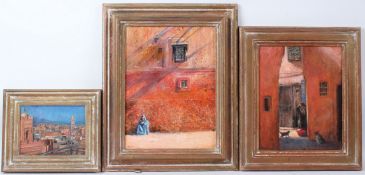 ALLISON (20TH CENTURY) North African views three oil paintings each signed largest 39 x 29cm (3)