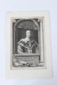 GEORGE VERTUE (1684-1756) AFTER SIR ANTHONY VAN DYCK (1732) Portrait of King Charles I unframed