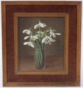 GERALD NORDEN (1912-2000) 'Snow Drop' oil on board signed and dated '86 Catto Galley label 17 x 14.
