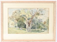 ENGLISH SCHOOL (20TH CENTURY) Woodland view, watercolour 27 x 42.5cm