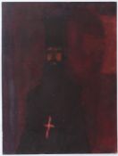 MODERN BRITISH SCHOOL 'Greek Priest' oil on canvas board inscribed and dated '72 verso unframed 61 x