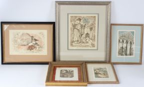 CAROLTRAVERS LUMMUS (20TH CENTURY) 'Comfort me with apples for I am sick of love' Collection of five