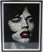 RUSSELL YOUNG (b.1959) Mick Jagger, Dirty Pretty Things screenprint 5/50 signed 81 x 61cm