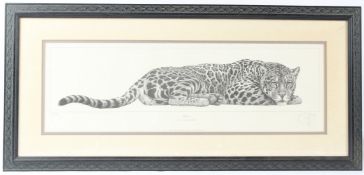 GARY HODGES 'Jaguar' limited edition print, signed in pencil 19.5 x 62.5cm