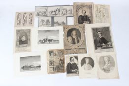 OLD MASTER ENGRAVINGS small collection of mostly portraits unframed 27 x 21cm and smaller (qty)