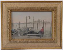 PAUL GUNN (b.1934) 'St Georgio Venice' oil on panel signed 16 x 24cm