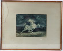 AFTER EUGENE DELACRIOX 'Horse frightened by a thunderstorm' colour print, 23.5 x 31cm