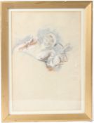 HENRY TONKS (1862-1937) Study of a war casualty with bandaged head, crayon and pastel 36 x 25cm to