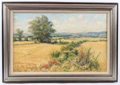 MERVYN GOODE 'The distant Downs mid Summer' oil on canvas signed 34.5 x 55cm