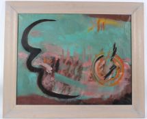 20TH CENTURY SCHOOL Abstract composition oil on canvas 63.5 x 79.5cm