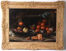 THERESE DE CAMP RENAUD (1861-1921) Still life of fruit on a table oil on canvas signed 57 x 79cm