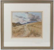CAROLINE SILLARS (1933-1988) 'Away from it all' pastel signed Malcolm Innes Gallery label 29 x 34.