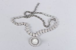 A CZ AND PEARL NECKLACE