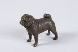 A BRONZE BULLDOG. 3ins long