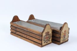 A PAIR OF NOVELTY PLANT TROUGHS.